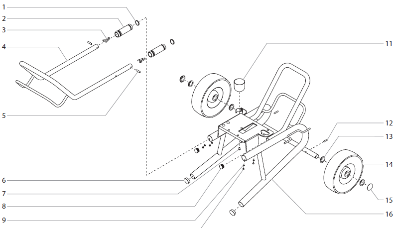 Advantage 1100 Low Boy Cart Assembly